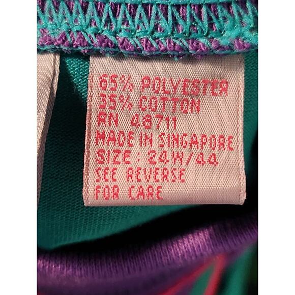 Tangles Short Sleeve Top Women's Plus Sz 3X VTG 90's Retro Shoulder Padded NWT - Picture 8 of 9